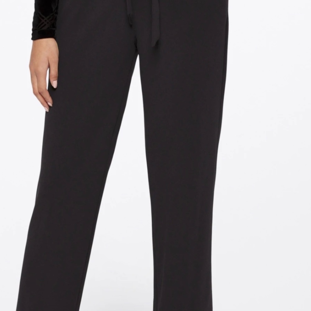 VIOLETS & ROSES Mauve Wide Leg Career Pant